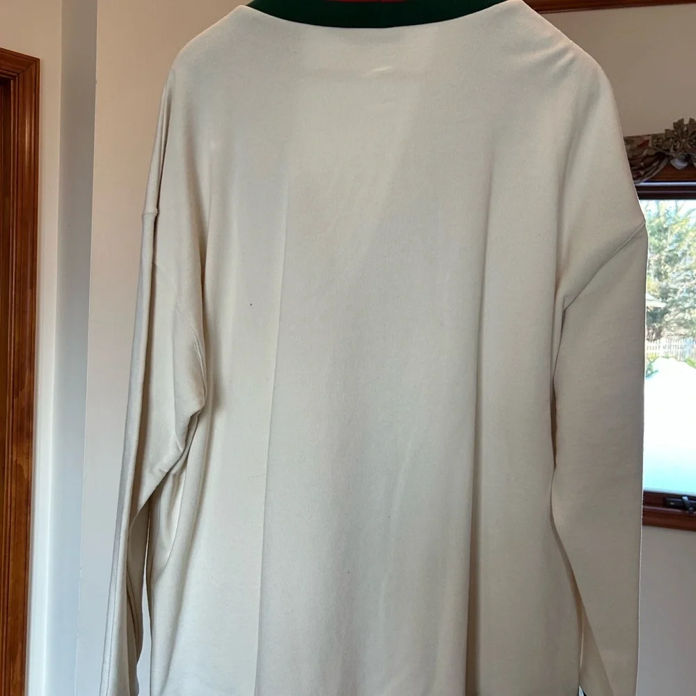 Men's Gucci jersey cotton cardigan web detail size large made in Italy